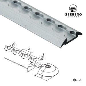 Airline-Schienen HD, halbrund (Heavy-duty / Schwerlast)