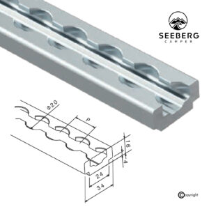 Airline-Schienen HD, 34x16 (Heavy-duty / Schwerlast)