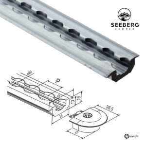 Airline-Schienen HD, versenkbar (für Sitzbefestigung)