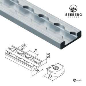 Airline-Schienen Light, eckig